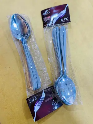 A Set of 6 Stainless Steel Spoons