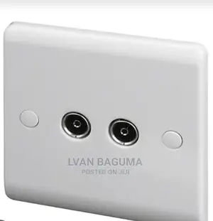 Double Tv Connector Wall Socket - Female Coaxial Connector