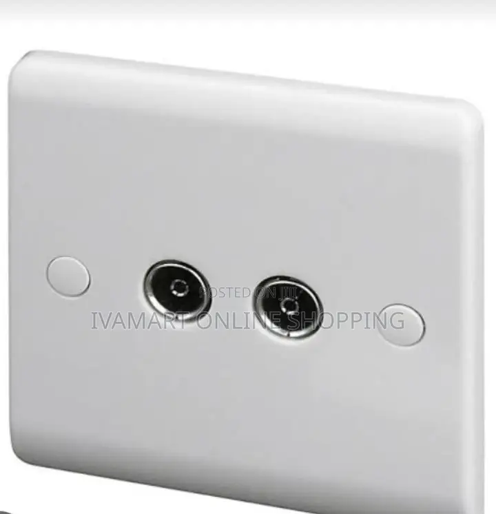 Double Tv Connector Wall Socket - Female Coaxial Connector