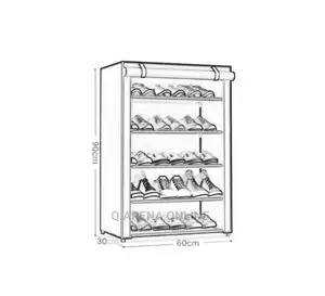 Single Row Multi-Tiers Simple Shoe Rack
