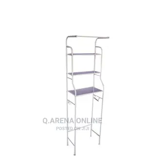 Bathroom Over Toilet Storage Rack Organizer-White