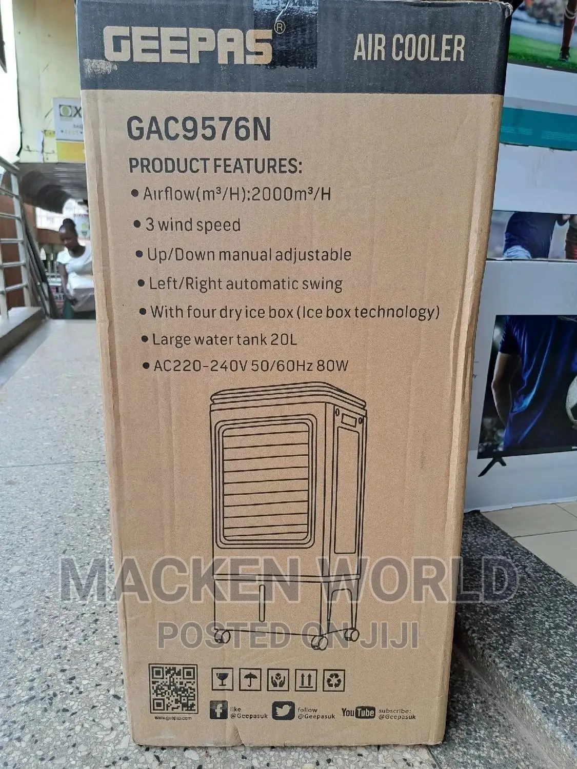 Geepas Air Cooler 20ltrs