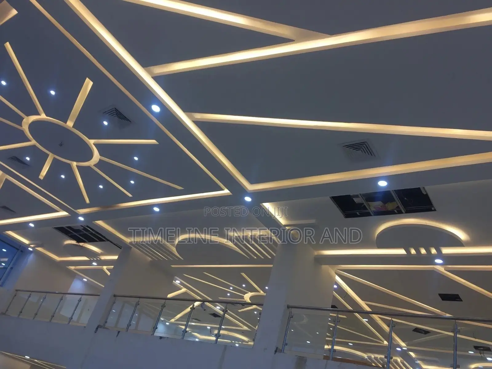 Reception Gypsum Ceiling and Designings.