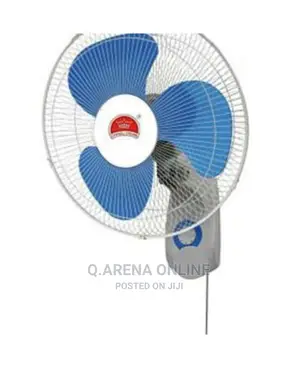 16 Inches Wall Fan, Oscillating and Tilting Fan White Blue