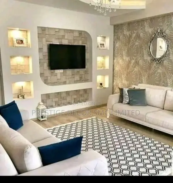 Gypsum Ceiling and Tv Unit.