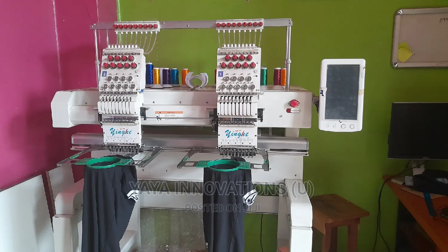 Fully Equipped Double Head Quality Embroidery Machine .