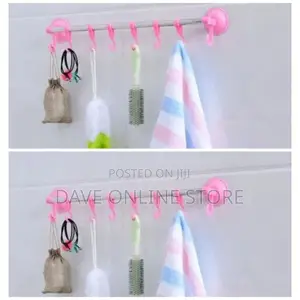 Bathroom Towel Hanger With Hooks.