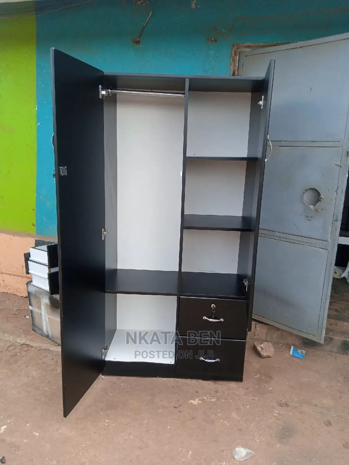 3*6feet Black Wardrobe