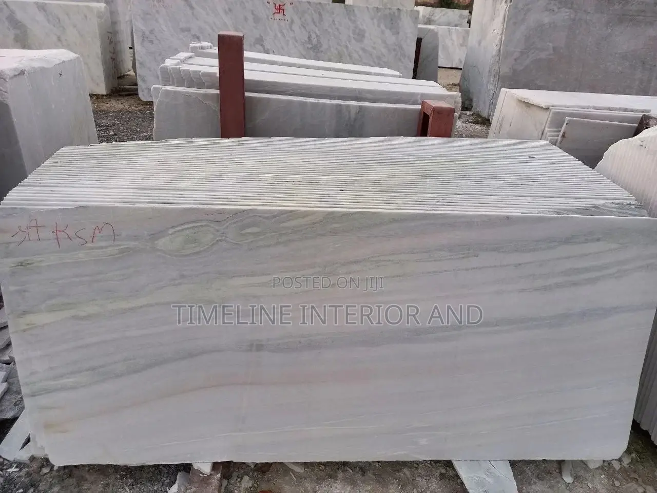 White Strip Granite and Marble.