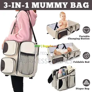3in1 Diaper Bag Ad Travel Cot Bed