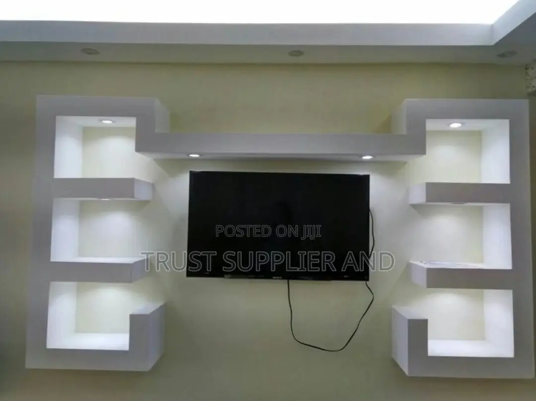 Gypsum Ceiling Simple Tv Unit
