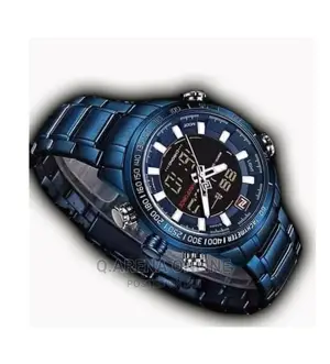 Naviforce Wirst Stainless Steel Dual Display Watch