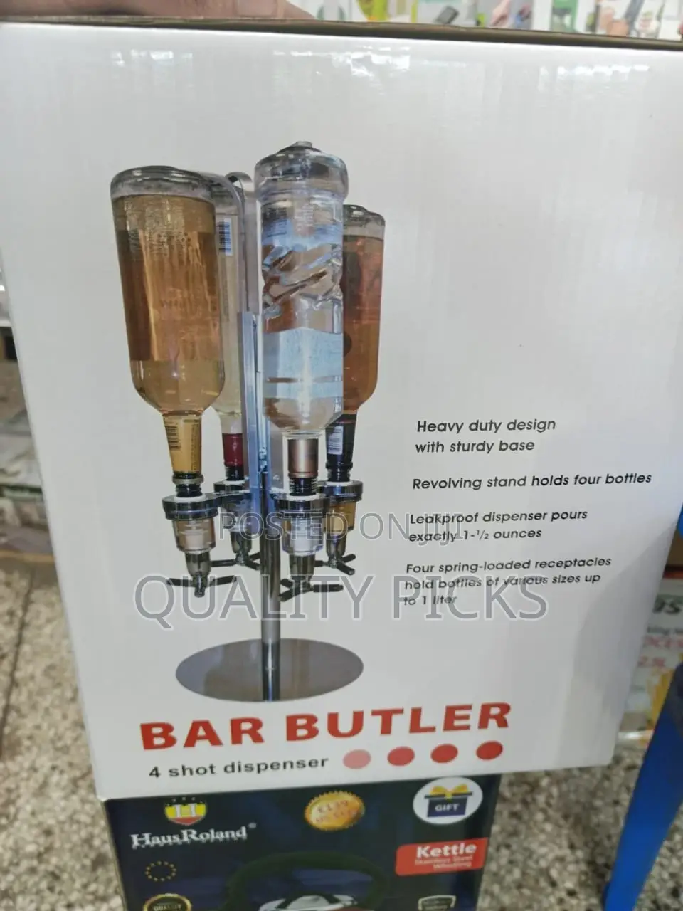 4 Bottle Bar Butler Dispenser
