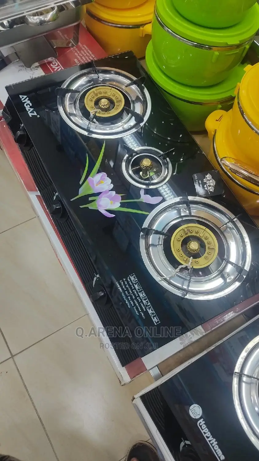 Three Plate Glass Surface Gas Cooker