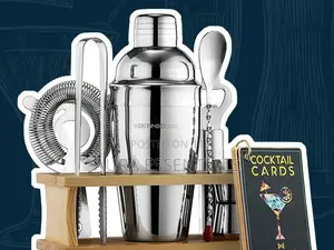 8pieces Stainless Steel Bar Cocktail Shaker Set