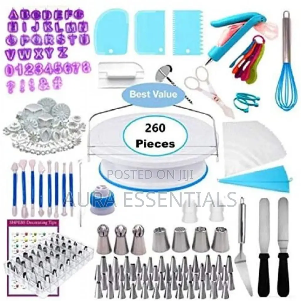 260 Pieces Cake Decorating Kit Set/ Turntable