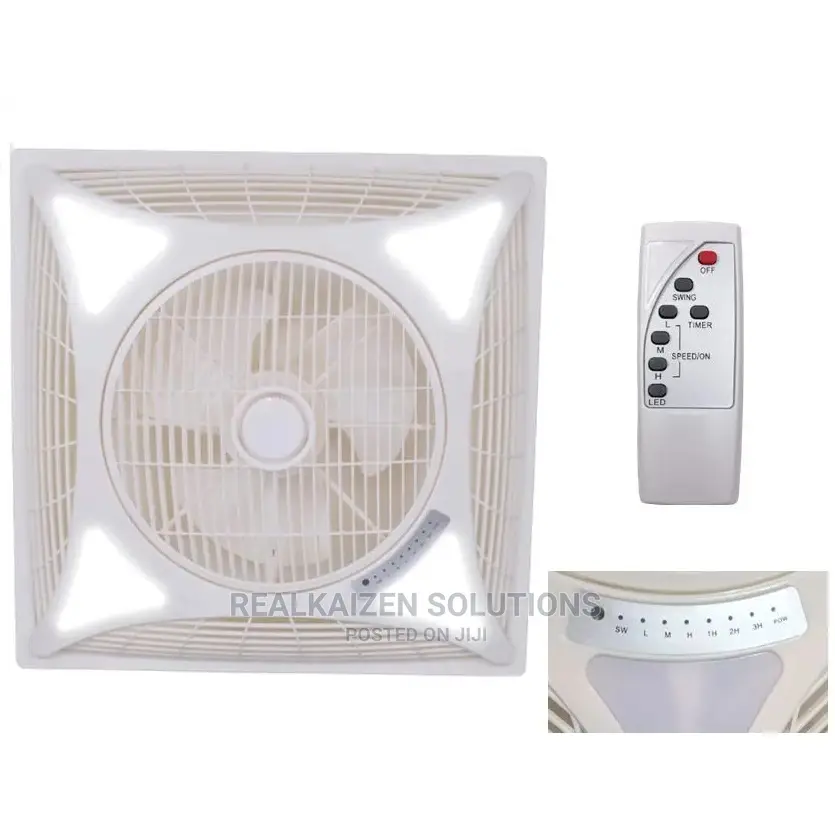 ESTIA Recessed Ceiling Fan With LED Light and Remote 60x60