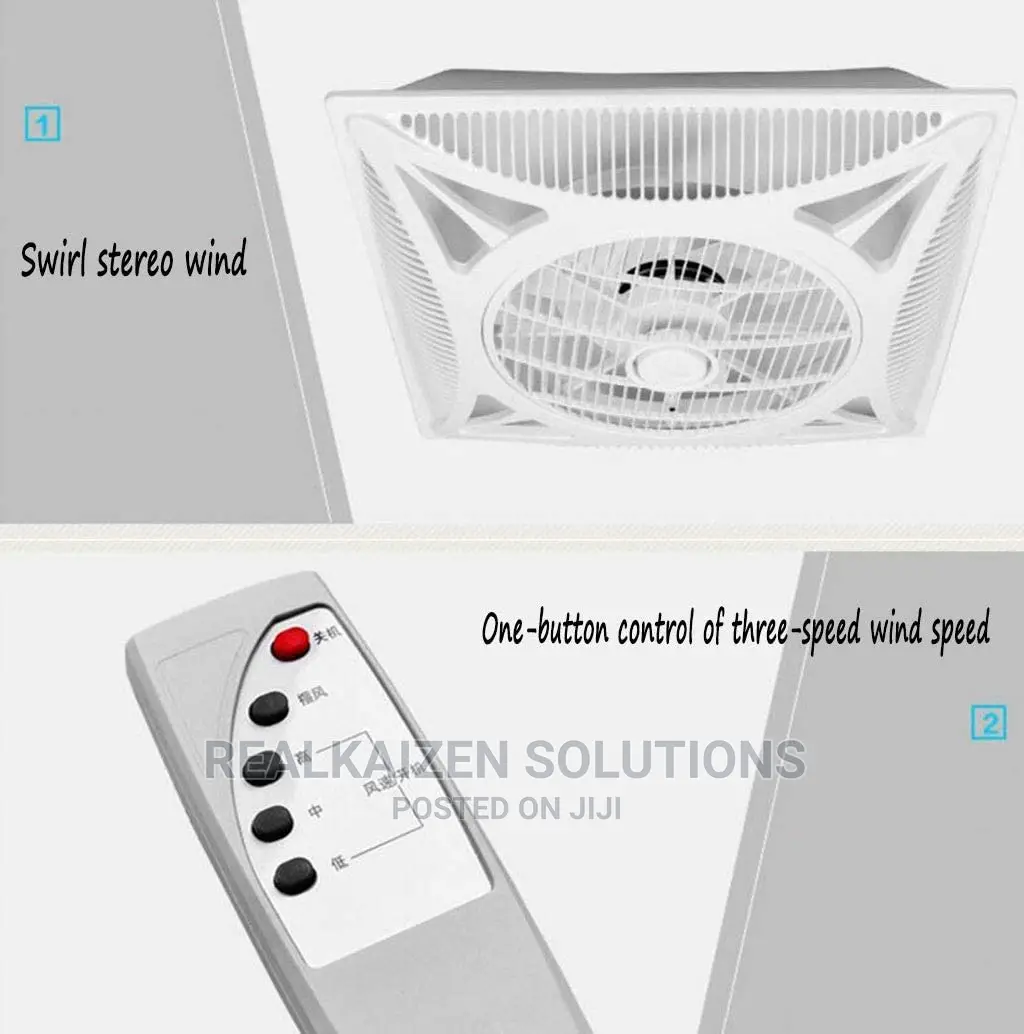 ESTIA Recessed Ceiling Fan With LED Light and Remote 60x60