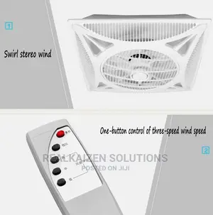ESTIA Recessed Ceiling Fan With LED Light and Remote 60x60
