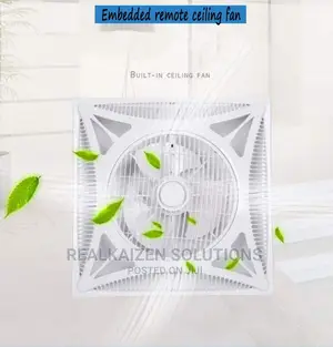 ESTIA Recessed Ceiling Fan With LED Light and Remote 60x60