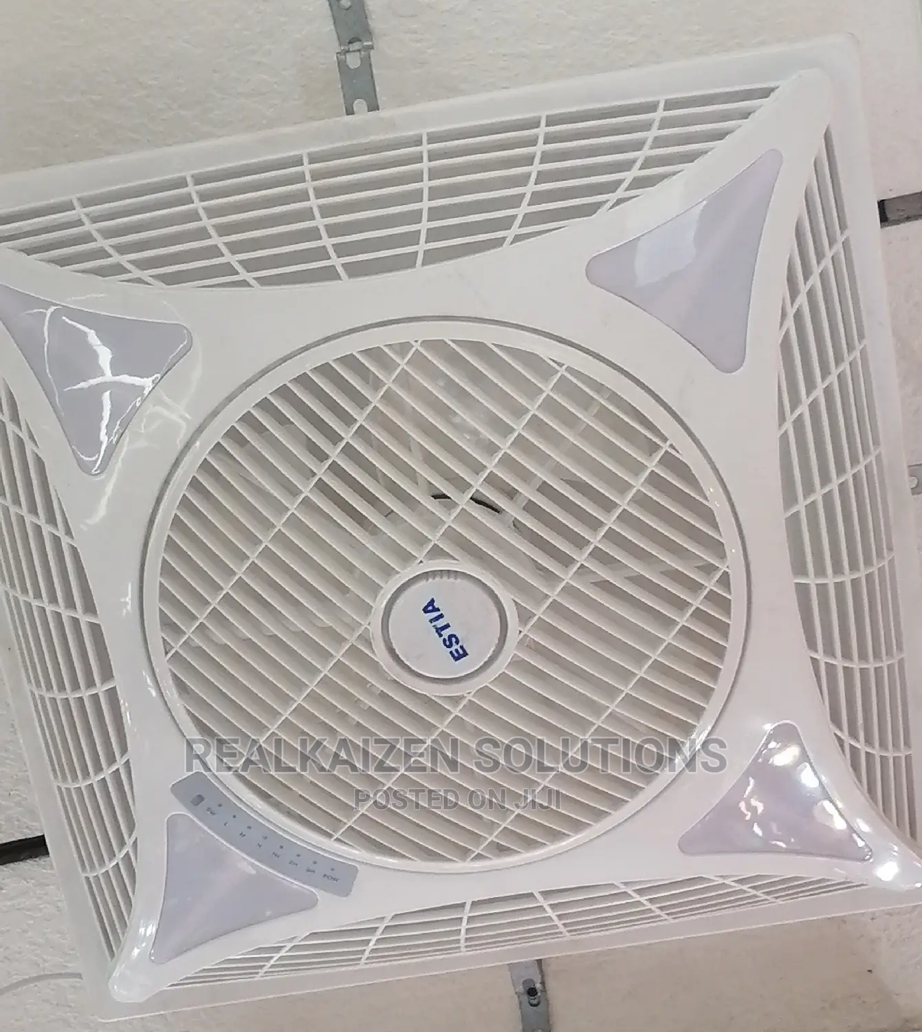 ESTIA Recessed Ceiling Fan With LED Light and Remote 60x60