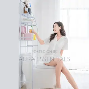 Bathroom Organizer Metallic Toilet Rack