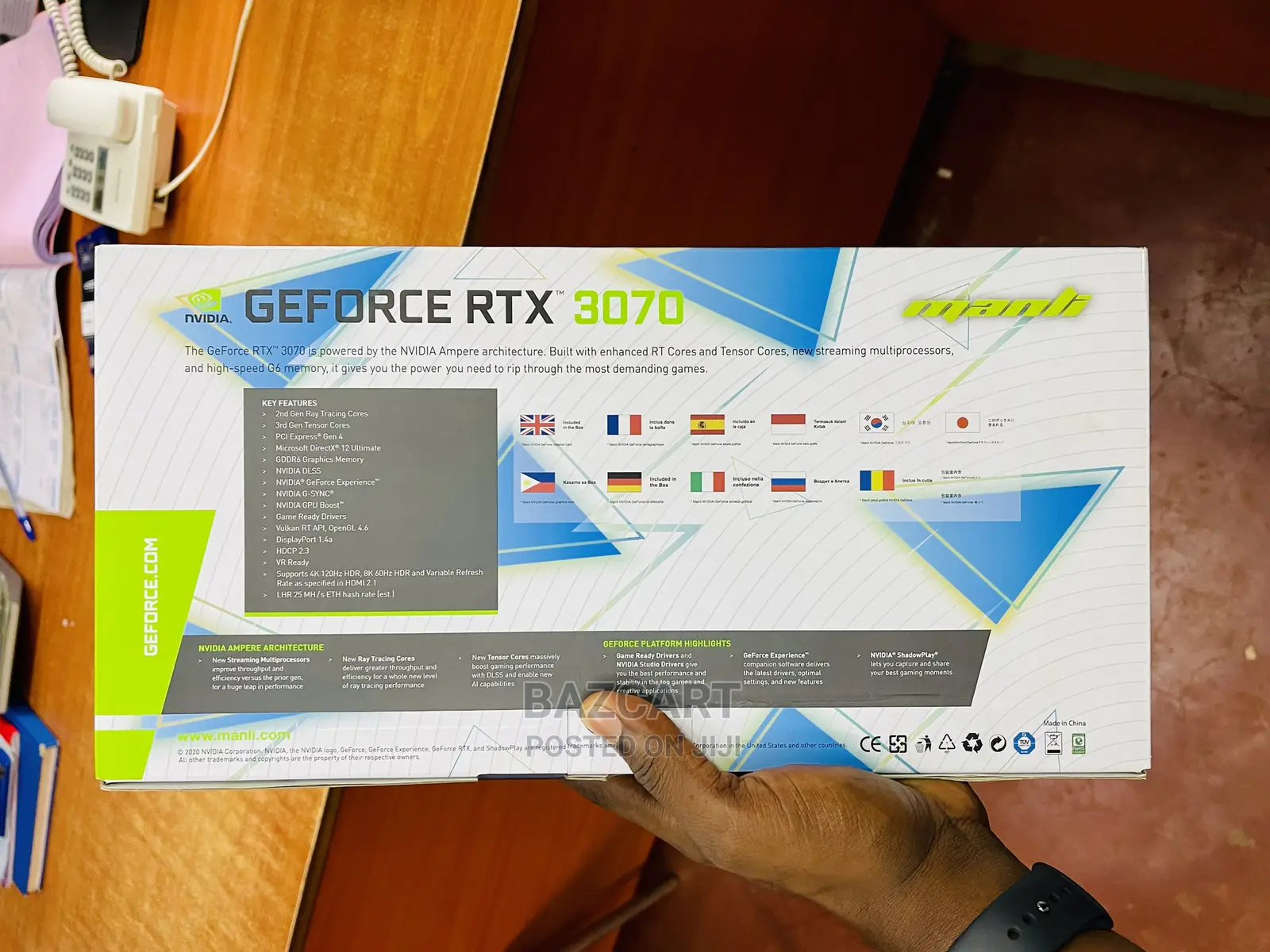Manli Geforce RTX 3070 Geforce 8GB GDDR6 Graphic Card