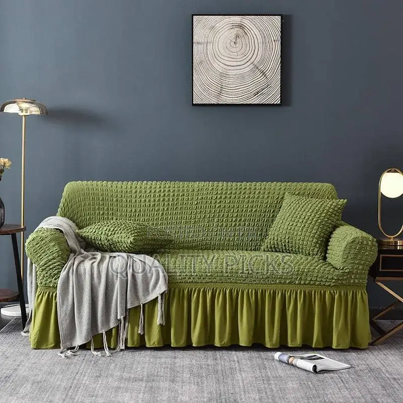 Green Elastic Sofa Cover