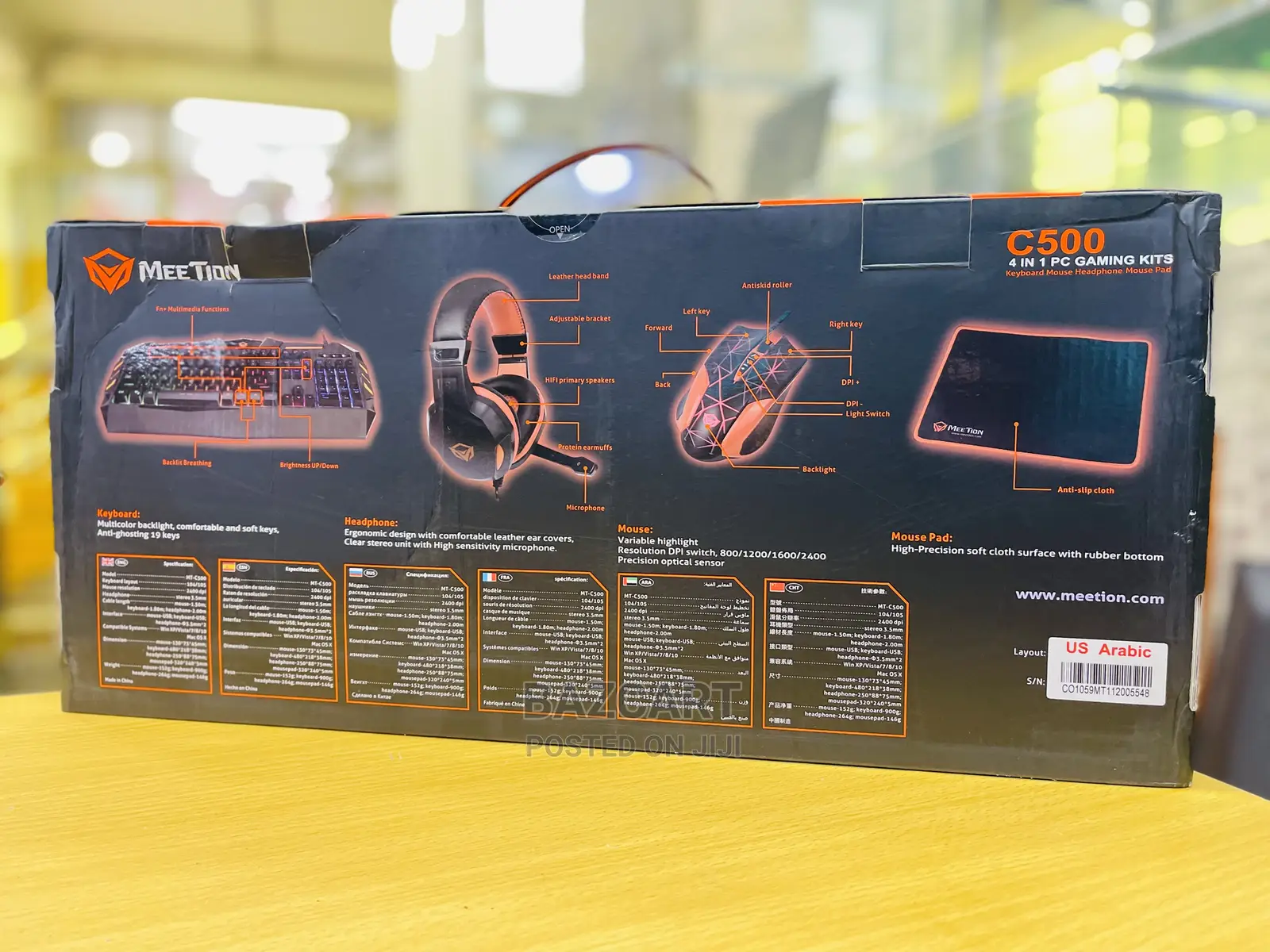 Meetion 4 in 1 Gaming Kit. Keyboard, Mouse, Heaphones , Mat