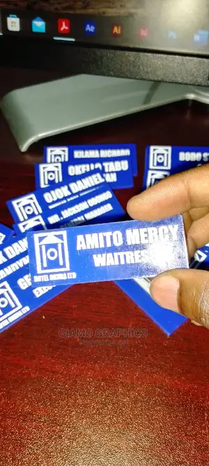 Blue Name Tags