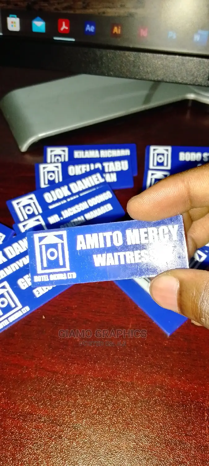 Blue Name Tags