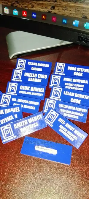 Blue Name Tags
