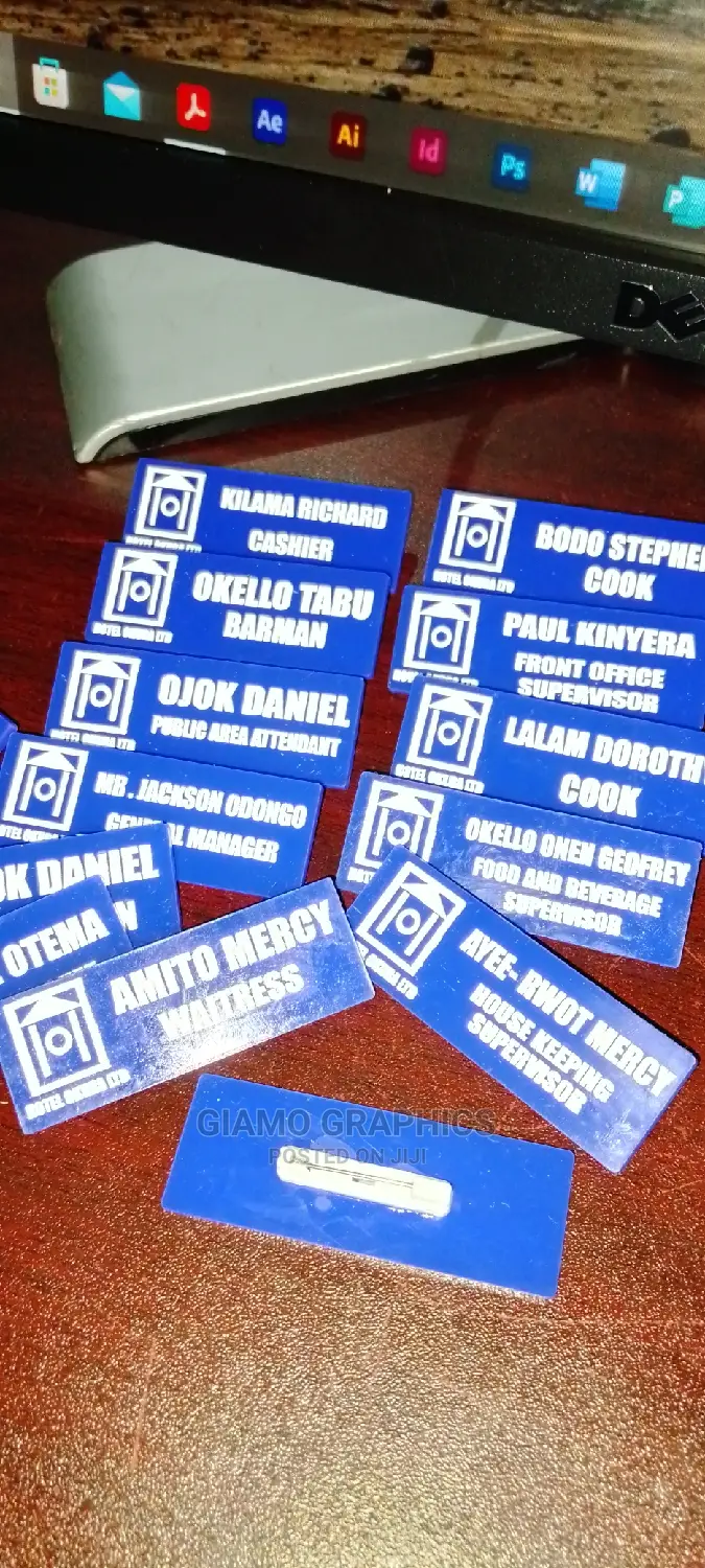 Blue Name Tags