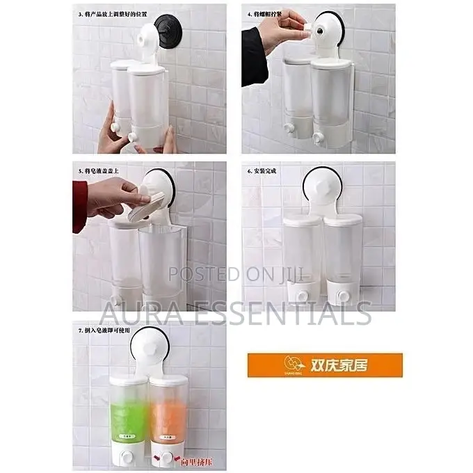 Double Wall Mounted Liquid Soap Dispenser