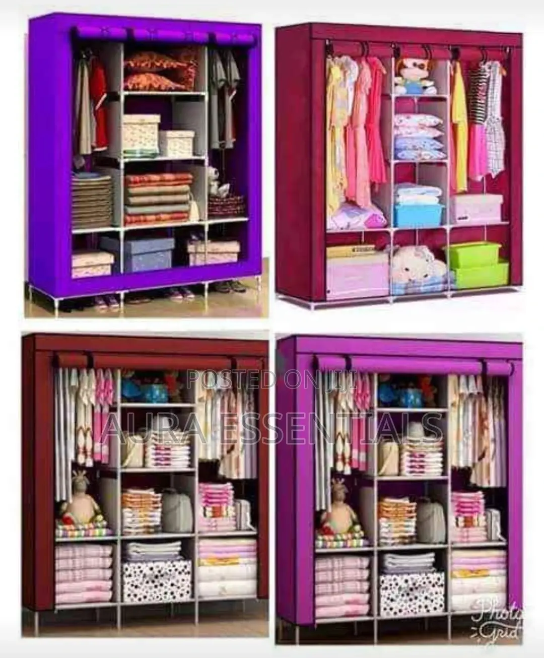 Wooden Frame Storage Cabinet Wardrobe