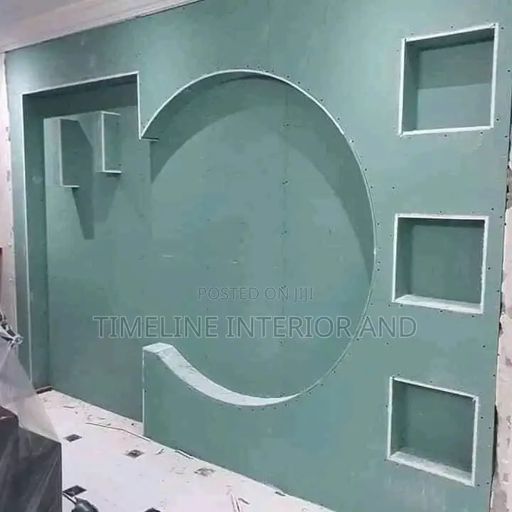 Gypsum Tv Wall Unit 0016