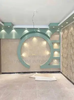 Gypsum Tv Wall Unit 0016