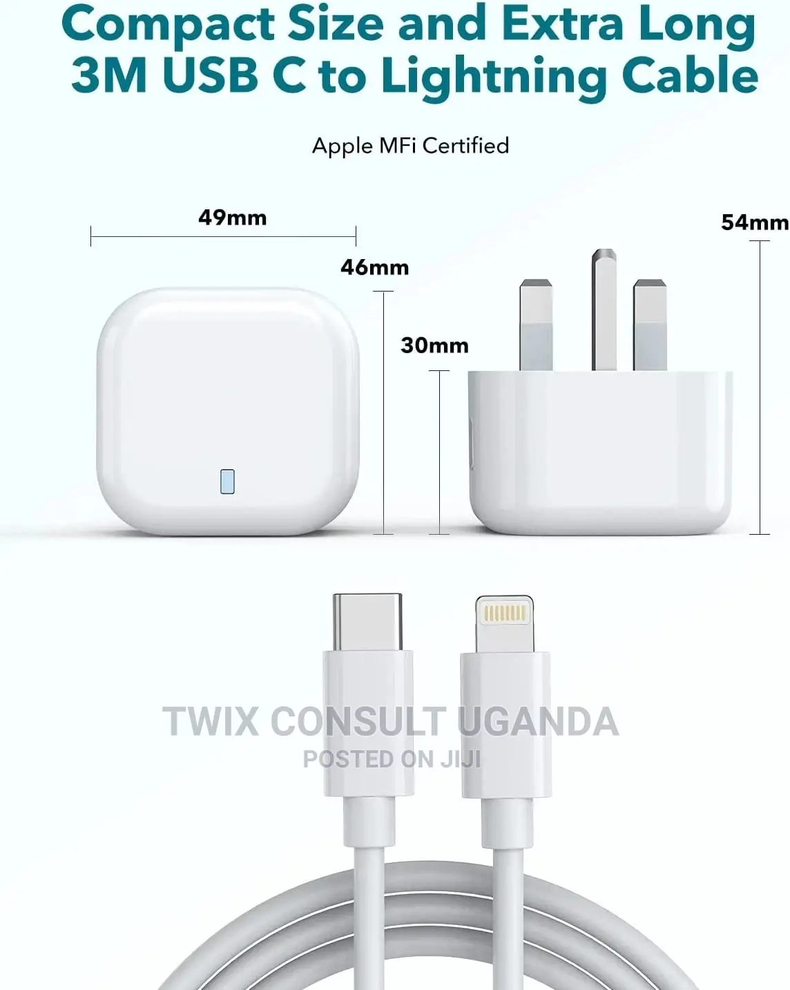 20W iPhone Fast Charger Plug USB C Charger Power Adapter Wit