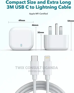 20W iPhone Fast Charger Plug USB C Charger Power Adapter Wit