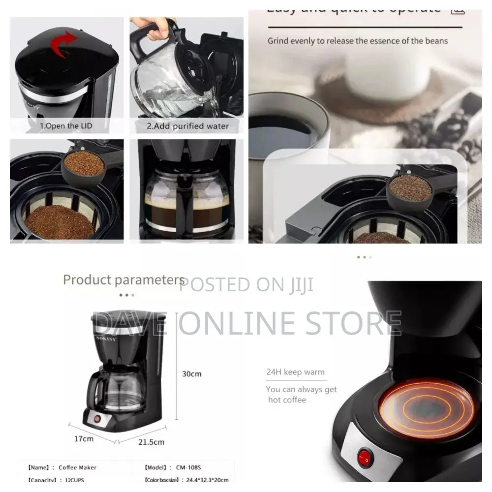12 Cups Espresso Coffee Maker.