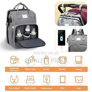 Baby Diaper Bag and Baby Crib