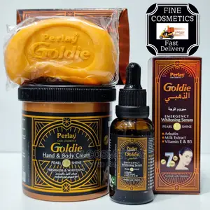 Perlay Goldie Emergency Whitening Set of Cream, Soap + Serum