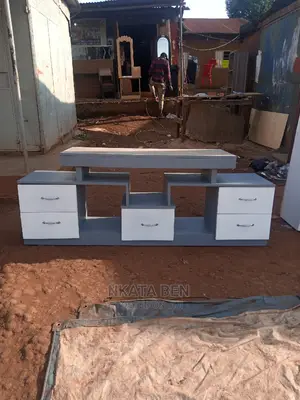 White and Dark Grey Tv Stand 5ft