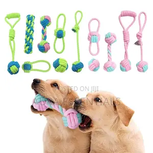 Dog Toy Cotton Rope Knot Chew Ball Grinding Teeth