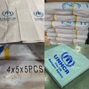 4x5meters(White Blue) UNICEF Refugee Heavy-Duty Turpalin