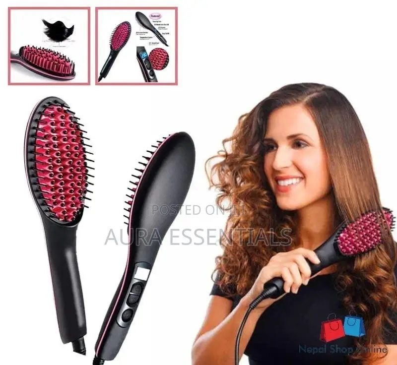 Hair Brush Straightener
