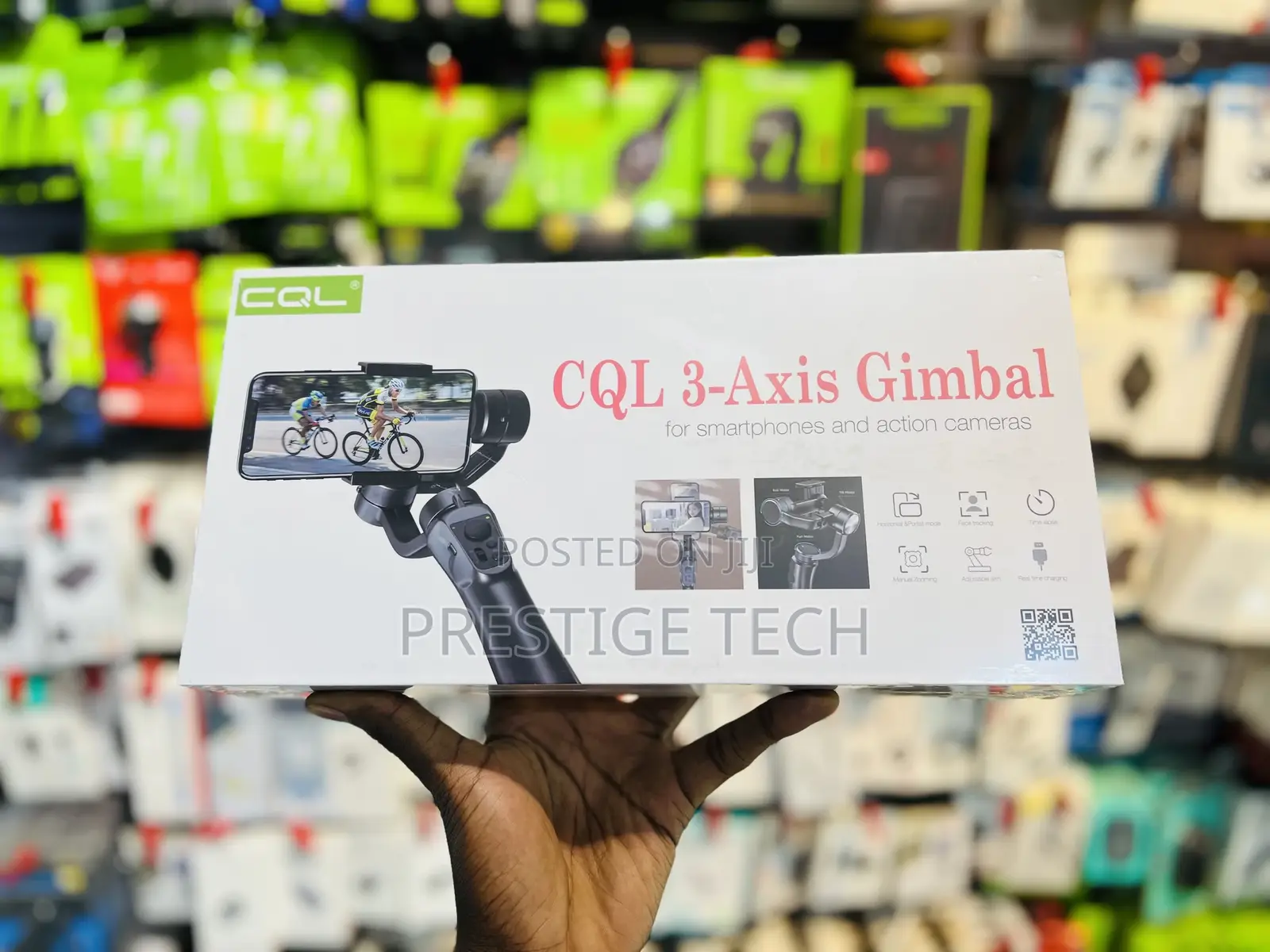 CQL 3 Axis Gimbal Stabilizer for Smartphones Action Camera