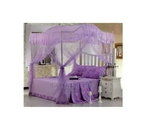 5x6 / 6×6 Mosquito Net With Curved Stands - Purple