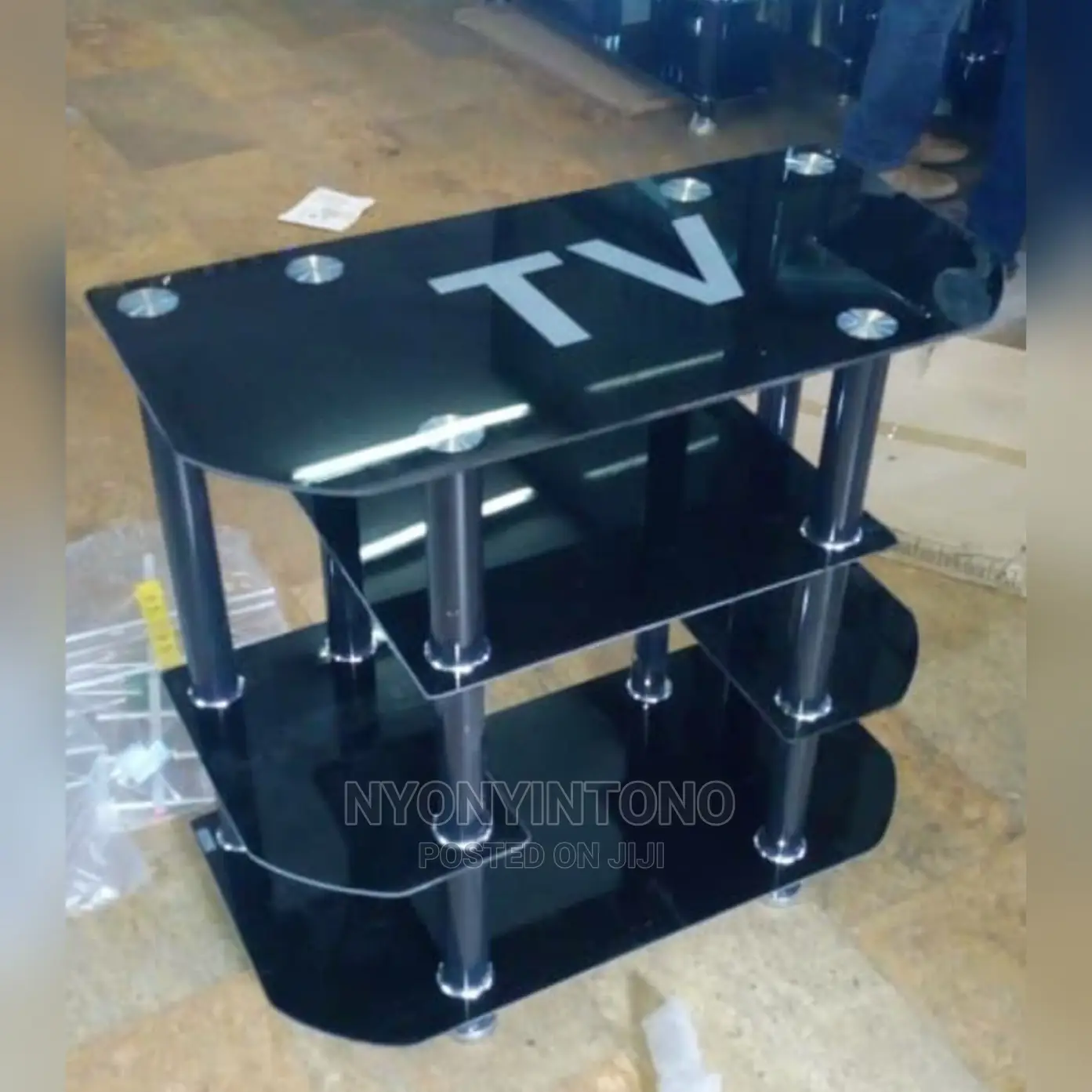 Glass Tv Stand Black