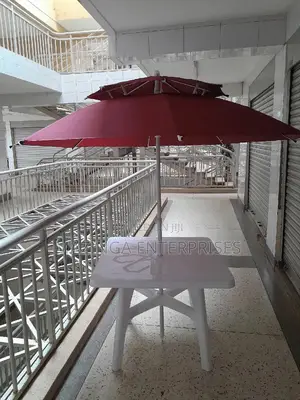 Square Table With Round Umbrella(Good for Bars Balcony)
